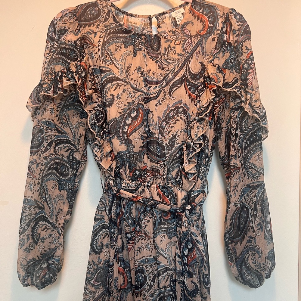 River Island Paisley Print Long Sleeve Dress - Picture 13 of 16